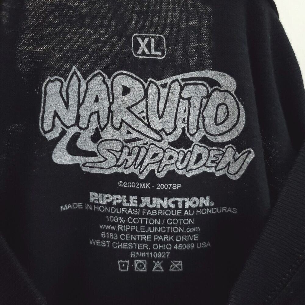 Naruto Shippuden Ripple Junction T-Shirt Mens XL Black 100% Cotton Crew Neck Tee - Picture 6 of 8